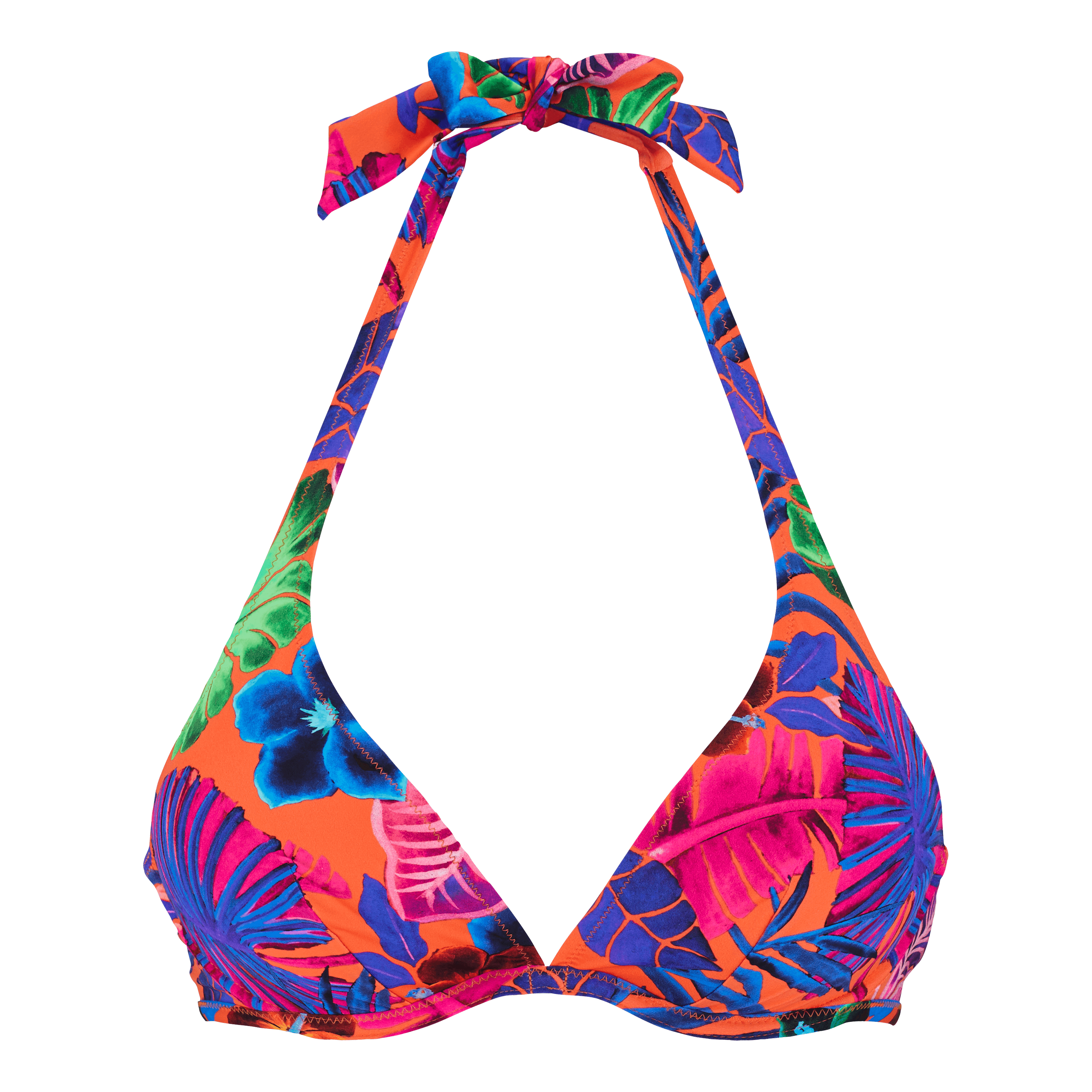 Vilebrequin Faith 16th July Puerto Rico Halter Bikini Top In Orange