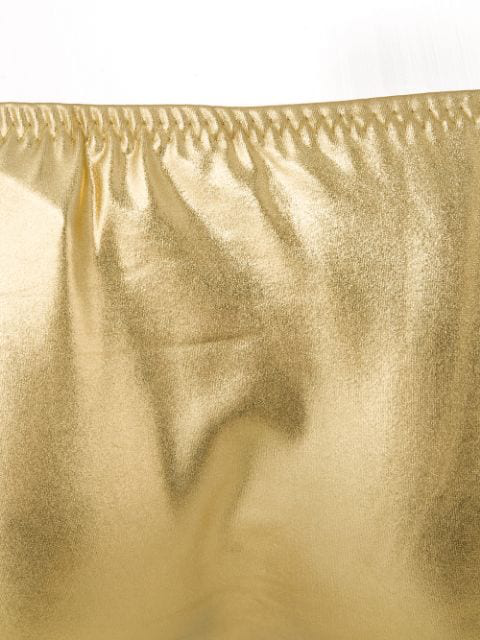 Norma Kamali Metallic Bikini Bottoms In Yellow ModeSens