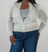 -bl^nk- Ayana Long Sleeve Zip Front Jacket - Plus In Mint In Green