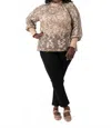 -bl^nk- Finja Top With Camisole - Plus Size In Cafe Cream