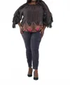-bl^nk- Kelina Top In Black In Gray