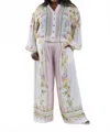 -bl^nk- Novah Wide Leg Pants - Plus In Romantic Floral In Multi