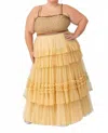 -bl^nk- Zeena Maxi Dress - Plus In Warm Beige In Yellow