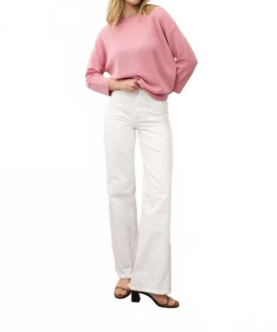 0039 Italy Amanda Berry Cashmere Meshknit Sweater In Pink In Multi