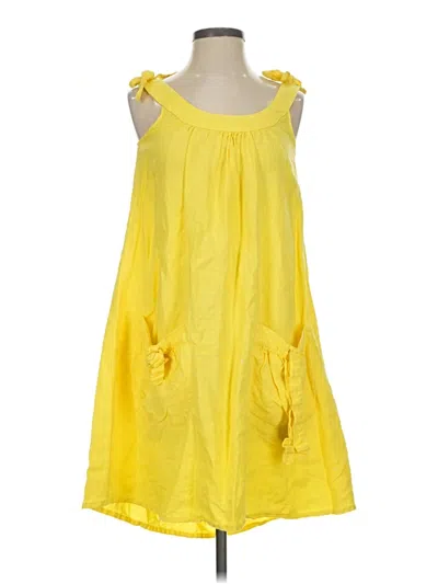 Pre-owned 0039 Italy Casual Dress In Yellow