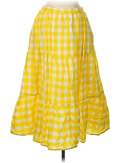 Pre-owned 0039 Italy Casual Skirt In Yellow