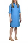 0039 Italy Derry Midi Dress In Marine Blue In Blue