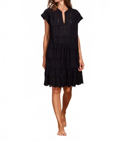 0039 Italy Jakarta Eyelet Dress In Black