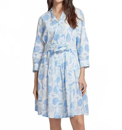 0039 Italy Jule Mini Dress In Light Blue Floral In Multi