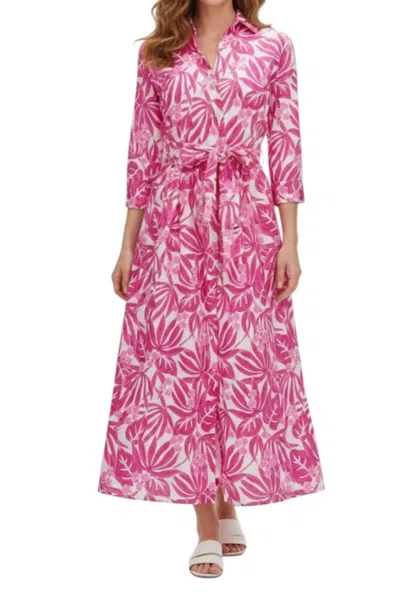 0039 Italy Julene Maxi Dress In Pink Petal In Multi