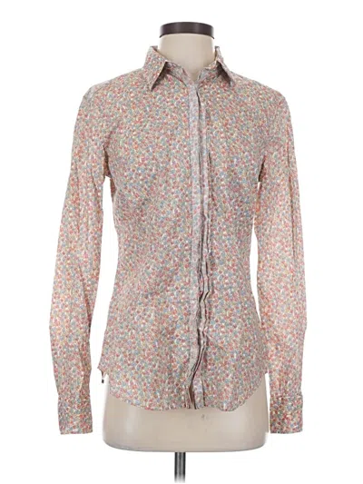 Pre-owned 0039 Italy Long Sleeve Blouse In Gray