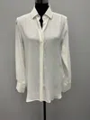 0039 Italy Silk/viscose Blouse In Creame In Multi