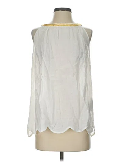 Pre-owned 0039 Italy Sleeveless Blouse In White