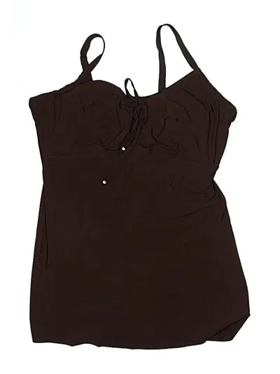 Pre-owned 0039 Italy Swimsuit Top Brown Swimwear