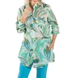 0039 Italy Taya Blouse In Green Multi In Green