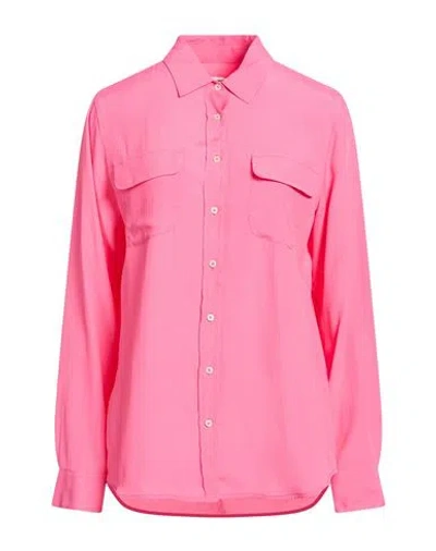 0039 Italy Woman Shirt Fuchsia Size Xl Silk, Viscose In Pink