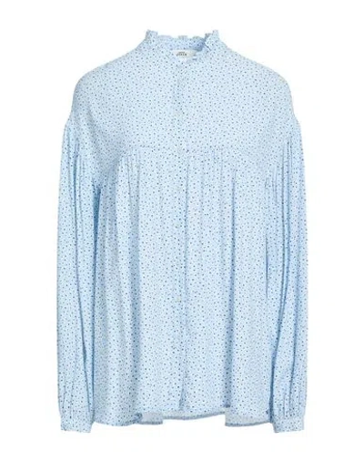 0039 Italy Woman Shirt Sky Blue Size L Viscose