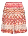 0039 Italy Woman Shorts & Bermuda Shorts Red Size S Viscose In Red