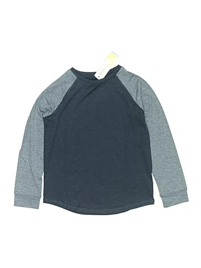 Pre-owned 01.algo Kids' Long Sleeve Henley Shirt In Blue