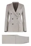 0205 Tagliatore Emporio Armani Jacket In Viscose Jacquard In Gray