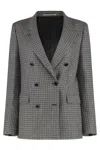 0205 Tagliatore Double-breasted Wool Jacket In Black