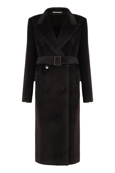 0205 Tagliatore Faux Fur Coat In Black