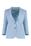 0205 Tagliatore J-debra Single-breasted One Button Jacket In Blue