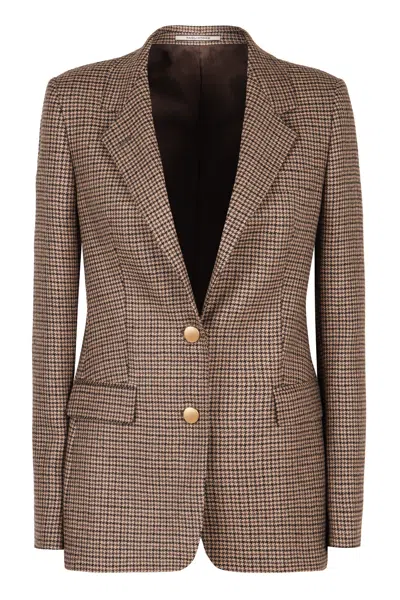 0205 Tagliatore J-parigi Single-breasted Two-button Blazer In Brown