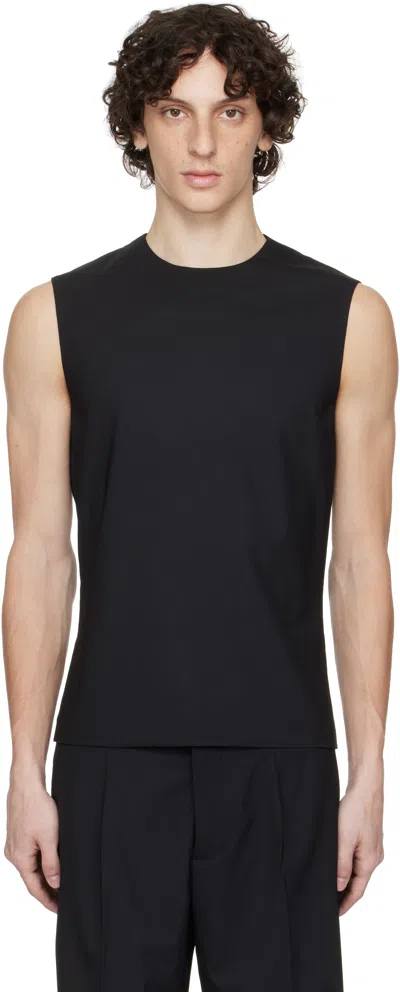 032c Black ' Office Attire' Cropped Suit Top