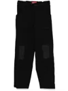 032c Black Cotton Trousers In Black