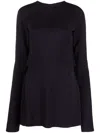 032c Flounced Mini Dress In Black