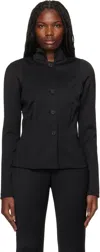 032c Black Gattaca Tight Suit Jacket In Black