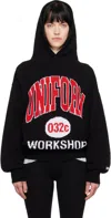 032c Black Lucky Strike Knit Hoodie In Black
