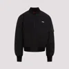 032c Logo-print Zip-up Bomber Jacket In Black