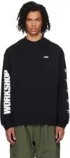 032c Black Nerve Shatter Long Sleeve T-shirt In Faded Black