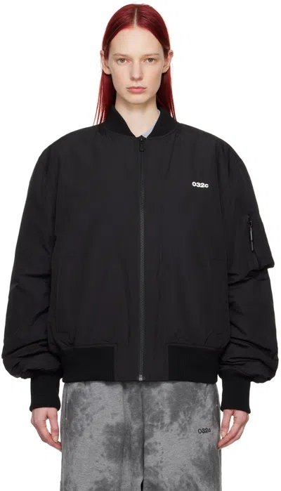 032c Black 'nothing New' Bomber Jacket