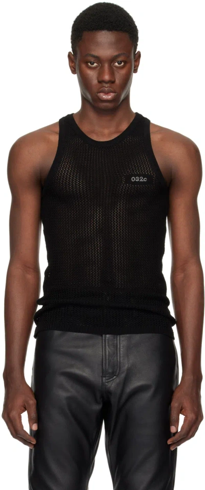 032c Black Scoop Neck Tank Top