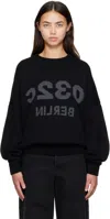 032c Black Selfie Sweater In Black