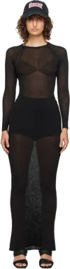 032c Black Threshold Maxi Dress In Black