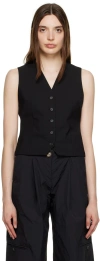 032c Black Trapeze Vest In Black