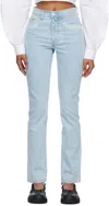 032c Patchwork Organic Cotton Jeans In Light Blue