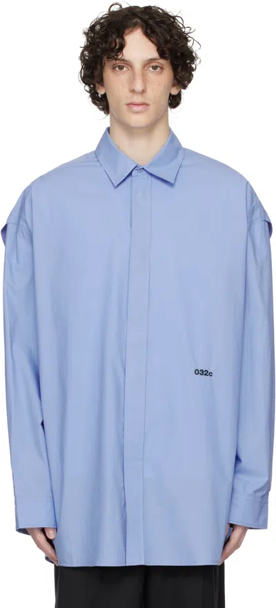 032c Blue 'please Steam' Oversized Shirt