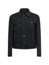 032c Boxy Embroidered Denim Jacket In Black