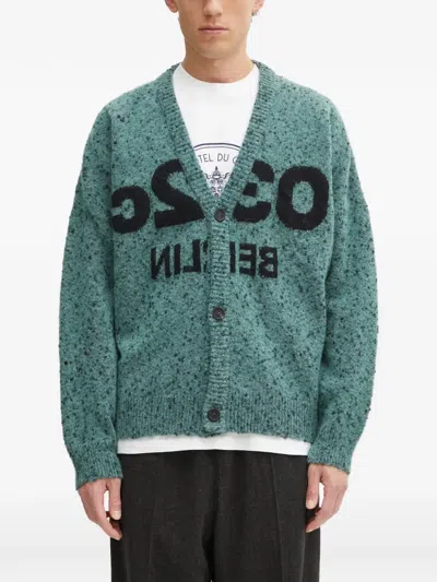 032c Buttoned Cardigan In Green