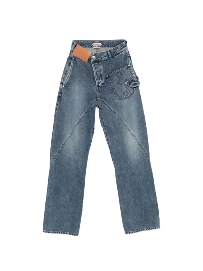 032c Carpenter Pocket Twisted Denim Jeans In Blue
