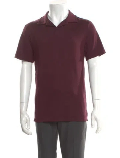 Pre-owned 032c Collar Short Sleeve Polo Shirt In Burgundy