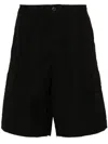 032c Logo-patch Cargo Shorts In Black
