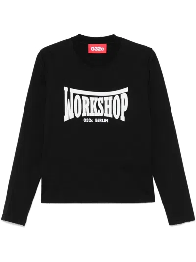 032c Cotton T-shirt In Black