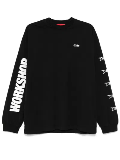 032c Cotton T-shirt In Black