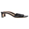 032c Dear Frances Twisted Slide Sandals In Black Leather In Black